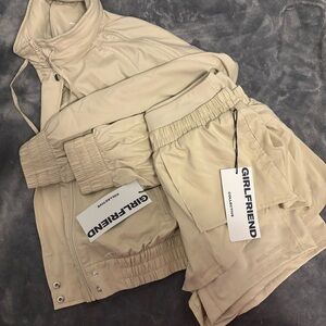 Girlfriend Collective Tan Women's Shorts and Jacket Set NWT S